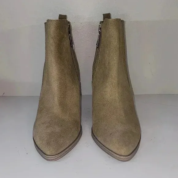 Blondo Reese waterproof size 8.5 ankle boot in taupe suede nwob