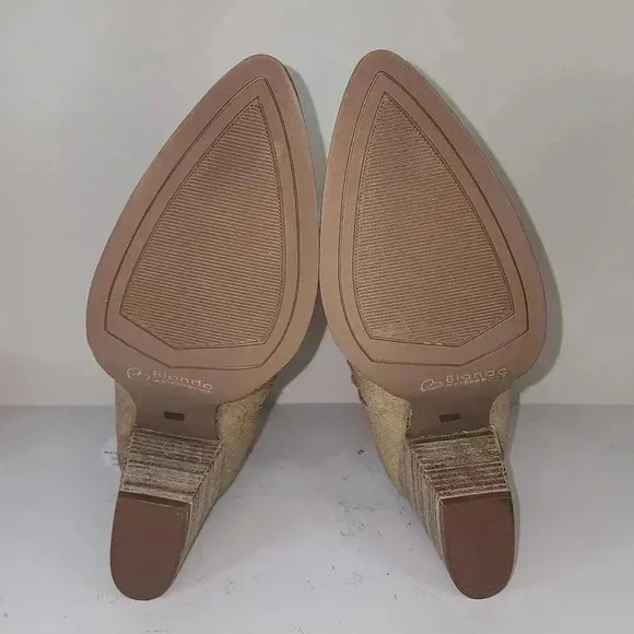 Blondo Reese waterproof size 8.5 ankle boot in taupe suede nwob