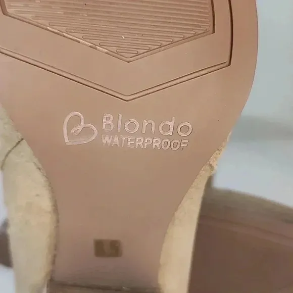 Blondo Reese waterproof size 8.5 ankle boot in taupe suede nwob