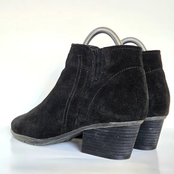 Blondo Valli 2.0 Ankle Boots Black Suede Waterproof Heeled Bootie Size 8.5
