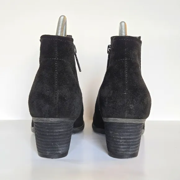 Blondo Valli 2.0 Ankle Boots Black Suede Waterproof Heeled Bootie Size 8.5