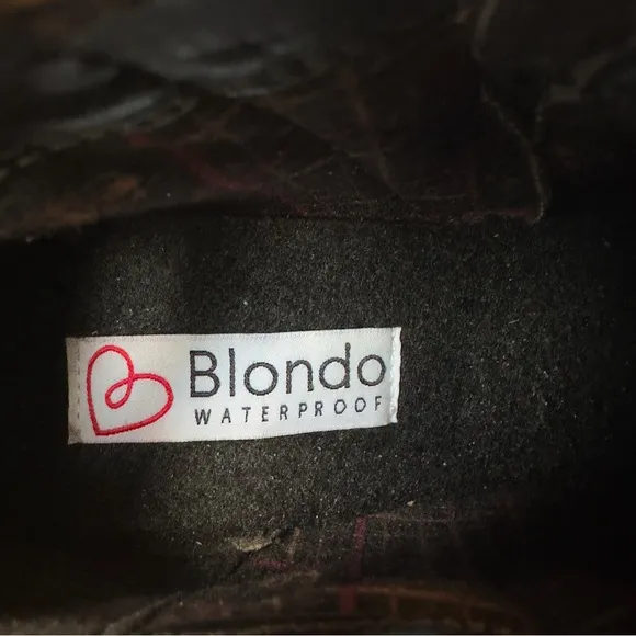 Blondo Villa Ankle Waterproof Black Boots Size 9W