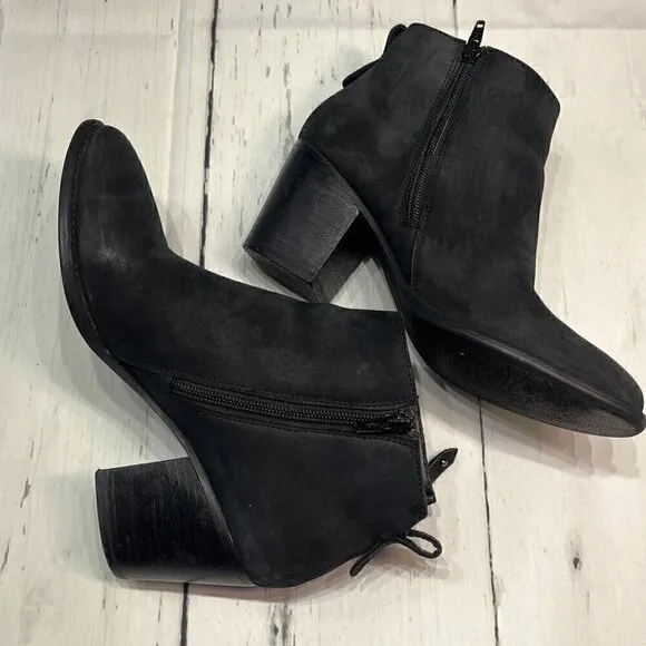 Blondo Waterproof Nivada Black Nubuck Leather Ankle Boots, Sz: 9.5