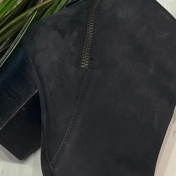 Blondo Waterproof Nivada Black Nubuck Leather Ankle Boots, Sz: 9.5