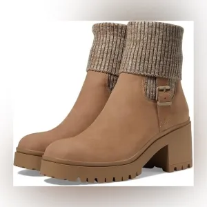 Blondo Women's Roary Waterproof Ankle Boots Lug Sole‎ Sand Size 7M NWOT Nubuck