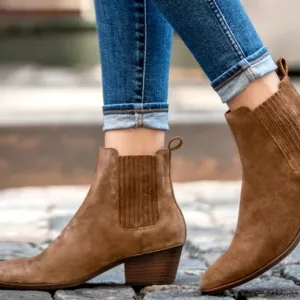 Blondo x Zappos Brown suede waterproof heel ankle bootie women size 7