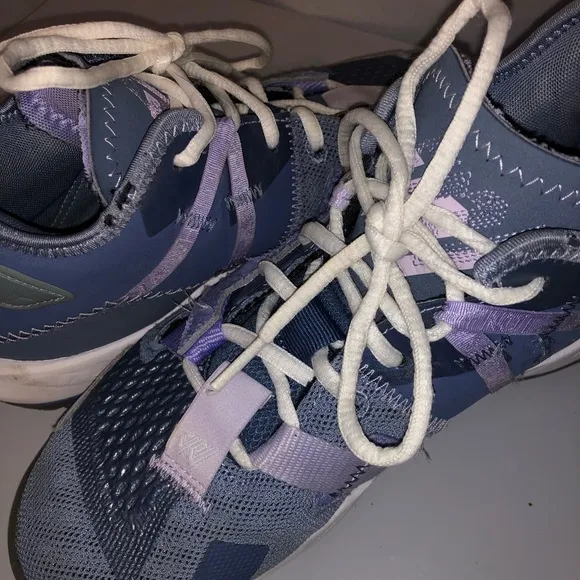 Blue and Purple Athletic Shoes with Breathable Design