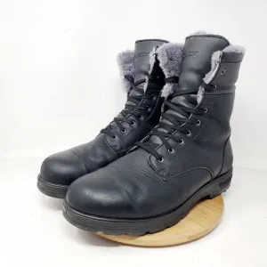 Blundstone Boots Mens 11.5 1465 Thermal Black Leather Lace Up Lined Shoes