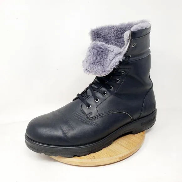 Blundstone Boots Mens 11.5 1465 Thermal Black Leather Lace Up Lined Shoes