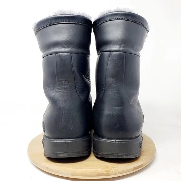 Blundstone Boots Mens 11.5 1465 Thermal Black Leather Lace Up Lined Shoes