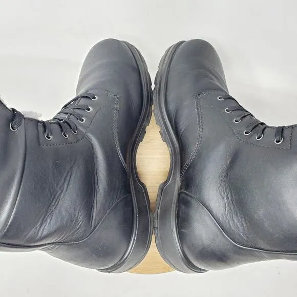 Blundstone Boots Mens 11.5 1465 Thermal Black Leather Lace Up Lined Shoes