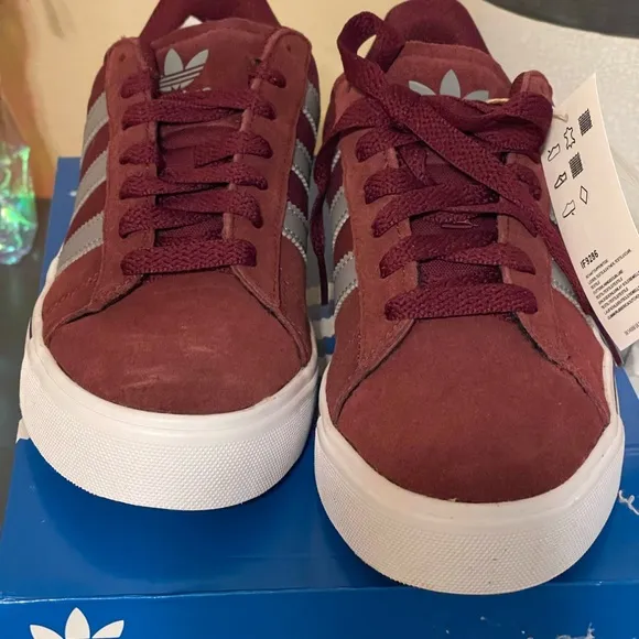 BNWT Adidas Campus Maroon and Gray Shoes