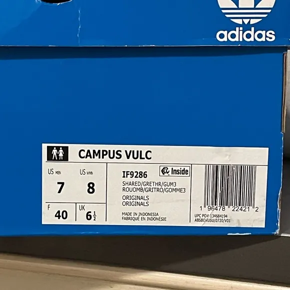 BNWT Adidas Campus Maroon and Gray Shoes