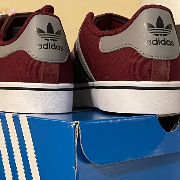 BNWT Adidas Campus Maroon and Gray Shoes