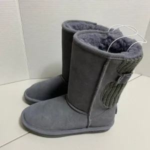 BNWT Bear Paw Suede Sherpa Knit Back with Buckle Detail Sz 7