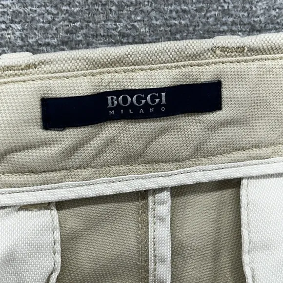 Boggi Milano Pants Chino Slim Fit Men Size 32x32 Casual Beige