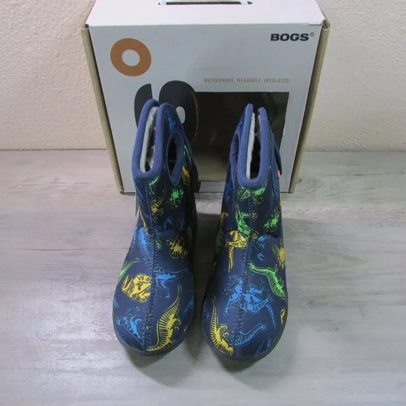 Bogs 10 Baby II Super Dino Waterproof Mud Garden Boots Navy