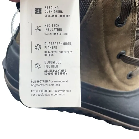 Bogs Men’s Boots Size 12 Waterproof Brown Duck Boots Chukka New