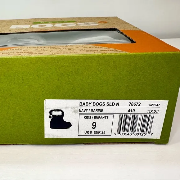 Bogs Navy Blue Waterproof Boots Slip-On Baby BOGS