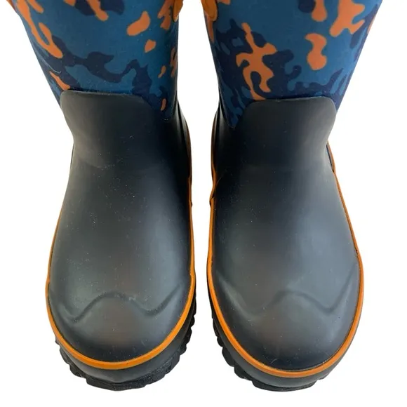 BOGS Waterproof Bloom Camouflage Rain/Snow Boots Kids Little Boy Sz 10