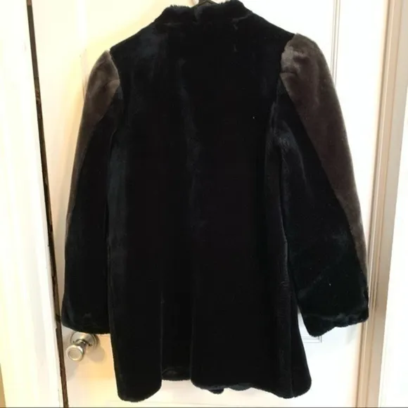 Borg vintage faux fur sleeve jacket
