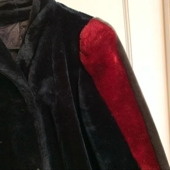 Borg vintage faux fur sleeve jacket