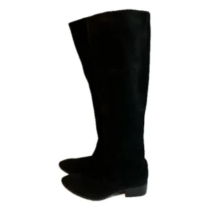 Born Crown black genuine leather suede tall boots size 6 classic minimalist fall