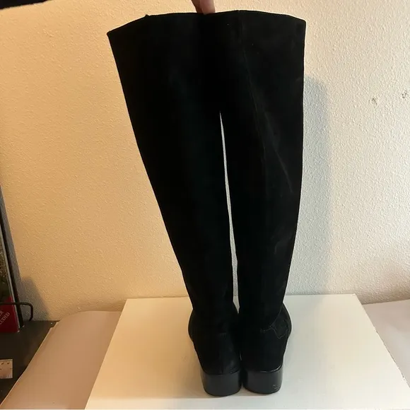 Born Crown black genuine leather suede tall boots size 6 classic minimalist fall
