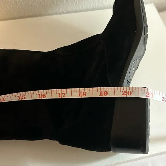 Born Crown black genuine leather suede tall boots size 6 classic minimalist fall