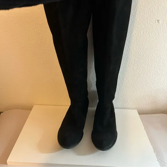 Born Crown black genuine leather suede tall boots size 6 classic minimalist fall