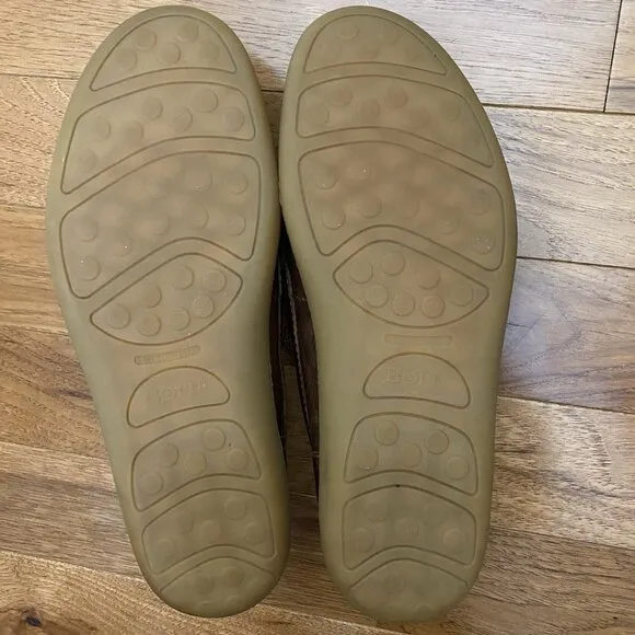 Born Men’s Brompton Brown Leather Slip-On Loafers Size 13M Driving Shoe