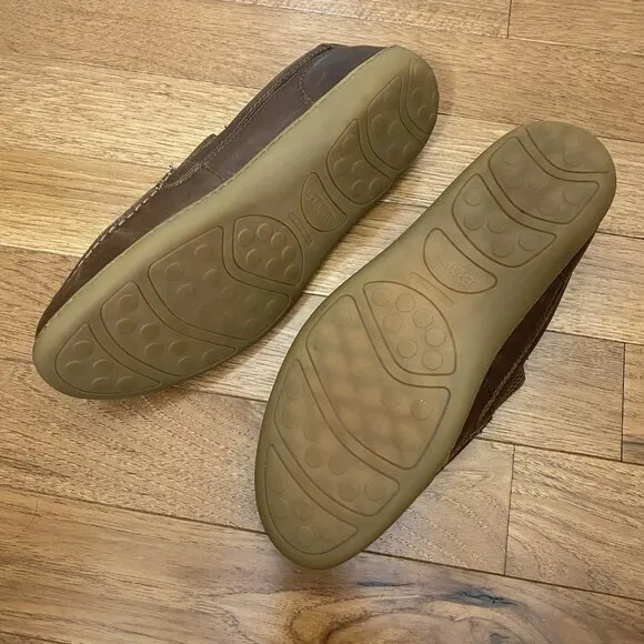 Born Men’s Brompton Brown Leather Slip-On Loafers Size 13M Driving Shoe