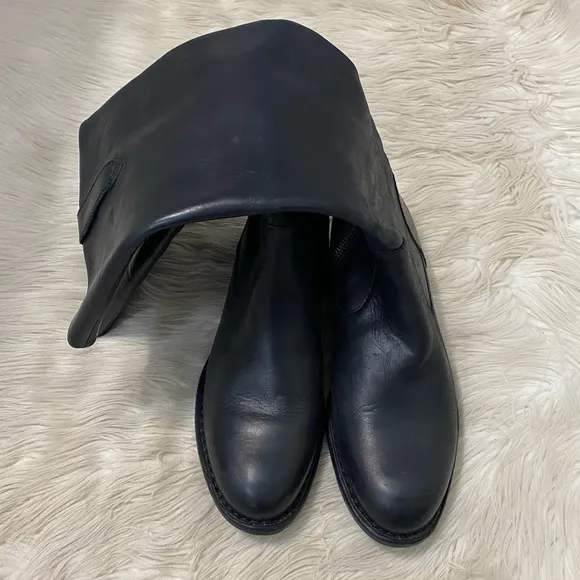 Born Shaunie Black Italian Leather Classic Tall Riding Boots Equestrian Boot