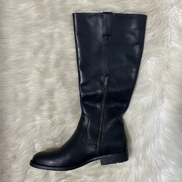 Born Shaunie Black Italian Leather Classic Tall Riding Boots Equestrian Boot