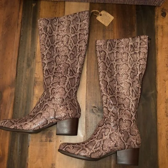 BORN snakeskin boots