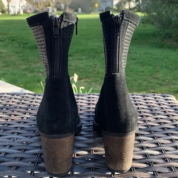 Bos. &amp; Co. Celine Leather/Suede Open-Toe Boot