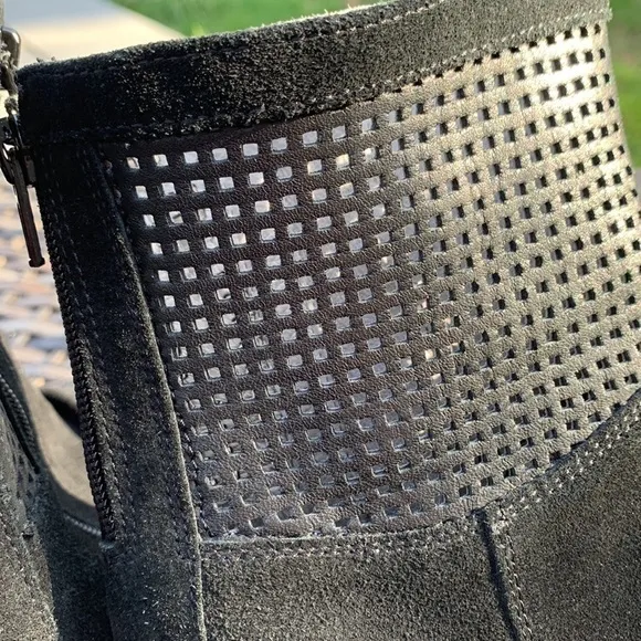 Bos. &amp; Co. Celine Leather/Suede Open-Toe Boot
