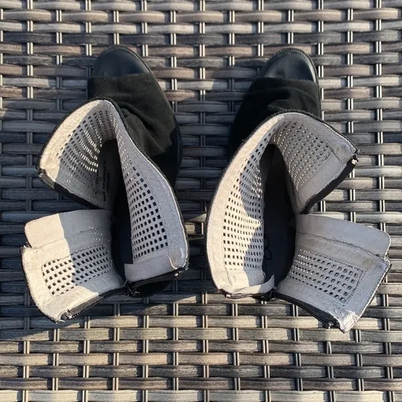 Bos. &amp; Co. Celine Leather/Suede Open-Toe Boot