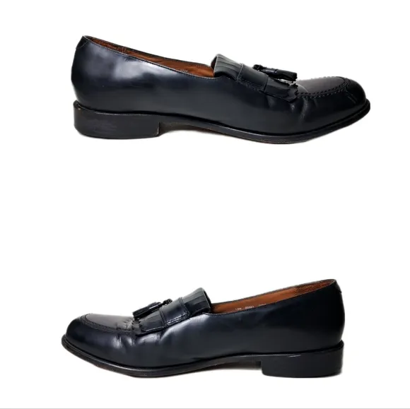 Bostonian Shoes Classics Mens Shoes Black Leather Tassled Loafers Dress Shoes 13