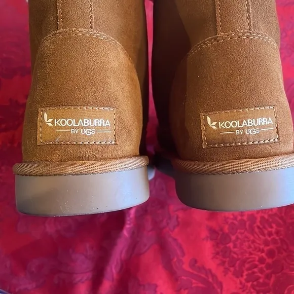 Brand New Koolaburra by UGG Lytta Winter Short Chestnut Sherpa Suede Boots