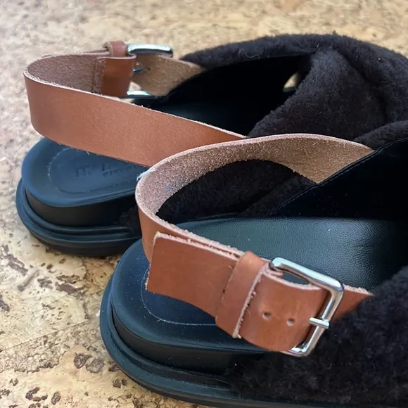 Brand new Marni fuzzy sandals