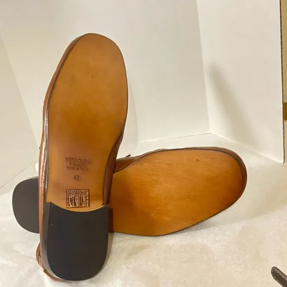Brand New Men's CLIF Leather Brown Loafer Shoes Made in Italy Size 43 US Size 10