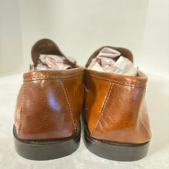 Brand New Men's CLIF Leather Brown Loafer Shoes Made in Italy Size 43 US Size 10