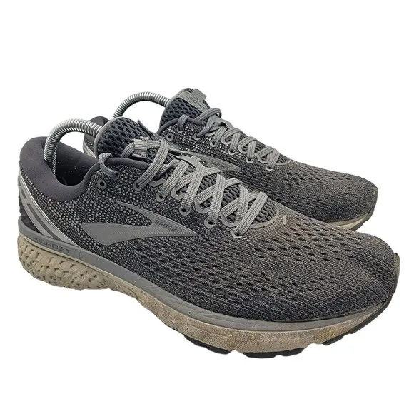 Brooks Ghost 11 Mens 9D Athletic Running Shoes Grey Low Top - 1102881D003