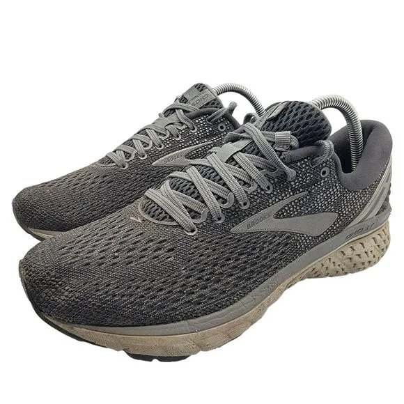 Brooks Ghost 11 Mens 9D Athletic Running Shoes Grey Low Top - 1102881D003
