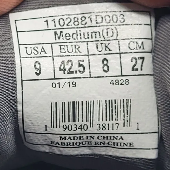 Brooks Ghost 11 Mens 9D Athletic Running Shoes Grey Low Top - 1102881D003