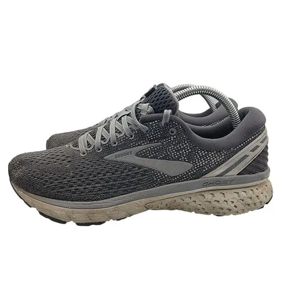 Brooks Ghost 11 Mens 9D Athletic Running Shoes Grey Low Top - 1102881D003