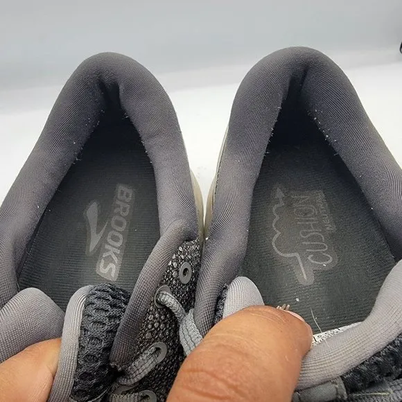 Brooks Ghost 11 Mens 9D Athletic Running Shoes Grey Low Top - 1102881D003
