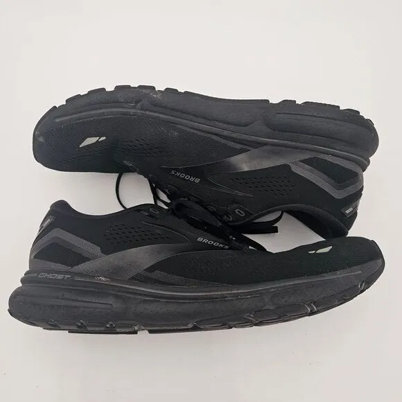 Brooks Ghost 15 Shoes Size 12 Black Athletic Running Sneakers Cushioned Sports