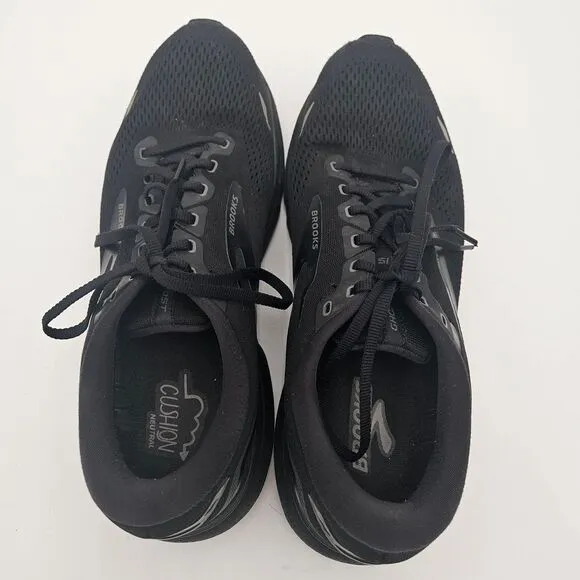 Brooks Ghost 15 Shoes Size 12 Black Athletic Running Sneakers Cushioned Sports